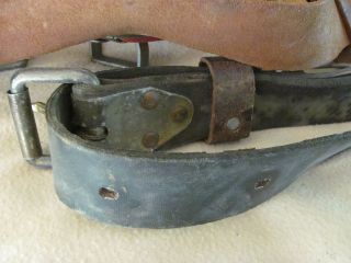 Vintage Leather Linesman Tool Belt with Accessories 7