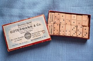 Vintage Wooden Set Of Dominos By Gutermann & Co.