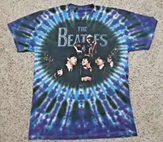 The Beatles Vtg 90s 1997 Tie Dye T - Shirt Yea Yea Yea Apple Corp.  Xl