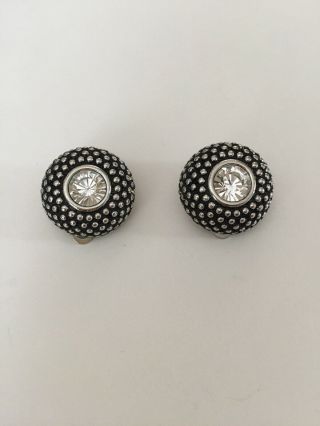 Joan Rivers Designer Signed Vintage Clip - On Earrings