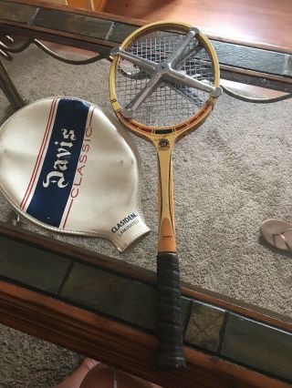 Tad Davis Classic Vintage Wood Tennis Racquet,  Cover,
