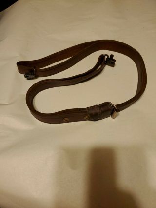 Vintage Hunter Leather Buckle Sling 1 " Rifle Sling With Swivels 9306 230
