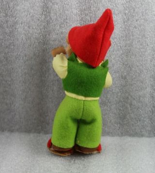Vintage STEIFF Lucki Gucki Pucki Dwarf Gnome Vinyl Mohair Doll Felt Clothe Set/3 8