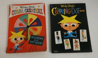 1950s Vintage Winky Dink Coloring And Dot Books Color Carnival Af68