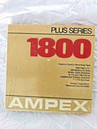 Ampex 1800 Plus Series Vintage Reel Recording Tape