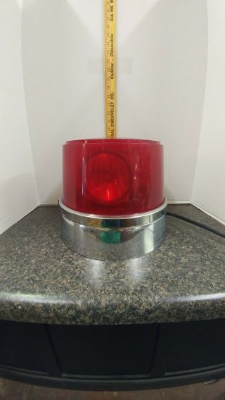 Vintage Large Beacon Rescue Light Strobe Towing Rotating Emergency Fire Warning