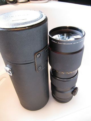 Vtg Konica Hexanon Ar 80 - 200mm F:3.  5 Zoom Lens W/case,  Near -,  Great Nr