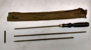 Vintage Outers Gunslick No.  486 Rifle Cleaning Rod Kit W/soft Case Brass Rods