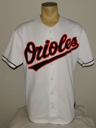 Vtg Russell Athletic Baltimore Orioles Mlb White Baseball Jersey Size Large