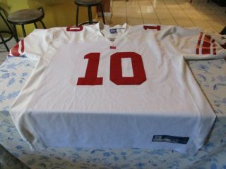 Eli Manning 10 York Giants Vintage White Reebok Sewn Jersey Size 54 Nfl