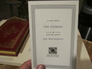 Easton Press SIGNED 1st EDITION Book Joe Haldeman THE COMING Science Fiction 6