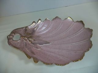 Vntg Pink Ware Shell Shaped Scalloped/serving Candy Dish,  Calif Usa 762