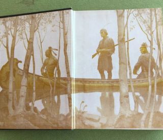 1947 Last Of Mohicans Cooper N.  C.  Wyeth Illustrated Vintage Classic Book Display 3