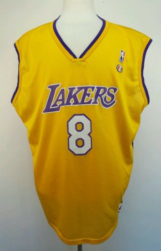 Vintage Champion Nba Los Angeles Lakers Kobe Bryant Basketball Jersey Size 52