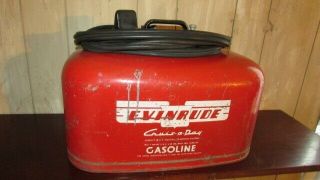 Vintage Evinrude Cruise - A - Day 6 Gallon Outboard Motor Fuel/gas Tank W/hose