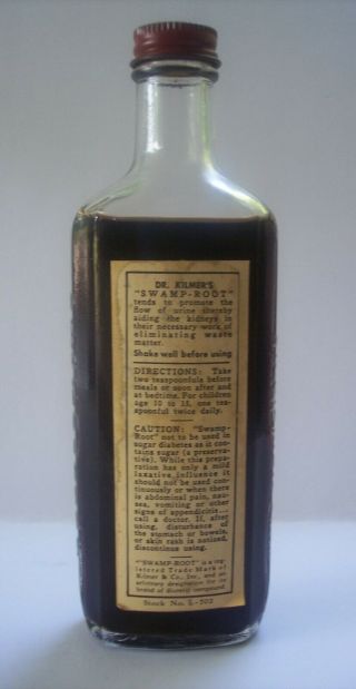 Vintage Dr.  Kilmers Swamp Root Diuretic,  Box and Full Bottle Plainview,  NY 3