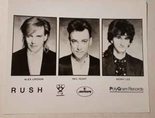 Rush - Vintage Record Label Photo - 1989 Polygram Records