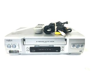 Sanyo Vwm - 800 4 - Head Hifi Stereo Vcr Vhs Cassette Player With Remote
