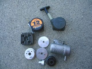 Vintage Hpi Nitro Rs4 1/10 Rc Touring Car Parts Pipe Pull Start Flywheels