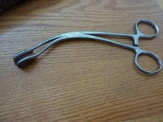 Vintage Weck Usa 7 " Curved Hemostat Forceps - Rubber Padded Jaws