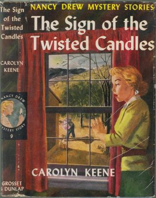 Vtg Nancy Drew Mystery Sign Of Twisted Candles Grosset Hcdj Dustjacket Art Tweed