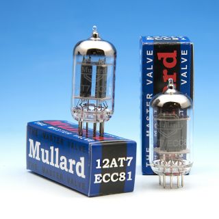 Mullard 12at7 / Ecc81 Reissue Pair (2) Vacuum Tubes In Factory Box