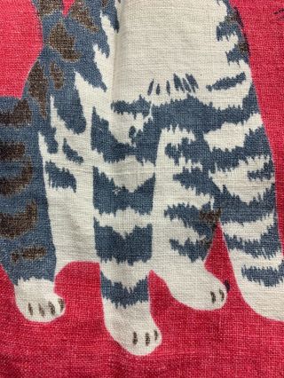 Vintage MCM Linen Kitchen Towel Cat & Kittens Tammis Keefe Tea Dish Towel 3