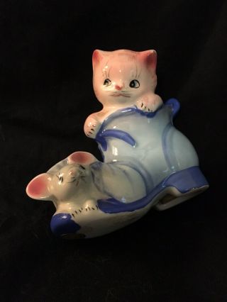 Vintage PY Cat And Mouse In Boots Salt & Pepper Shakers 2