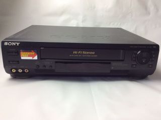 Sony Slv - N50 Vhs 4 Head Stereo Vcr With Commercial Skip Auto Clock/head Cleaner