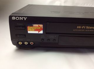 Sony SLV - N50 VHS 4 Head Stereo VCR With Commercial Skip Auto Clock/Head cleaner 3