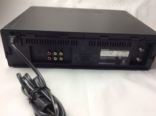 Sony SLV - N50 VHS 4 Head Stereo VCR With Commercial Skip Auto Clock/Head cleaner 5