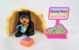 Vintage Littlest Pet Shop Zoo Wilderness Pets - Honey Bear W/ Cozy Cave
