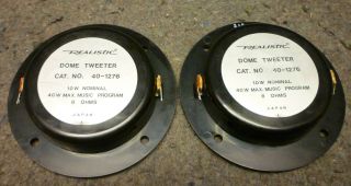 2 NOS Realistic Dome Tweeters 40 - 1276 (FOSTER Japan made) 4