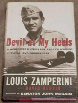 Devil At My Heels Louis Zamperini World War Ii Unbroken Movie Signed Hc Dj 1st