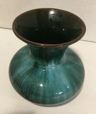 Vintage Canada Blue Mountain Pottery Vase w/drip glaze 4