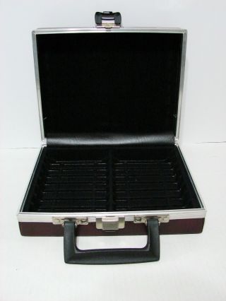 VINTAGE SAVOY CASSETTE CARRYING CASE BROWN FAUX LEATHER 4