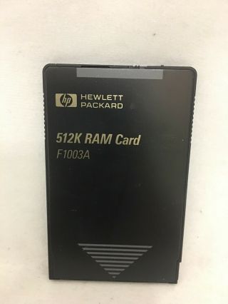 Hewlett Packard 512k Ram Sram Card Model F1003a