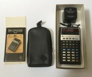 Vintage Texas Instrument Calculator Sr - 50 Complete And Papers