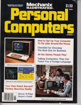 Mechanix Illustrated Personal Computers Number 1 1979 Vintage