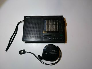 Sony Icf - 7601 Multiband Am Fm Sw Analog Portable Receiver With An 61 Antenna.