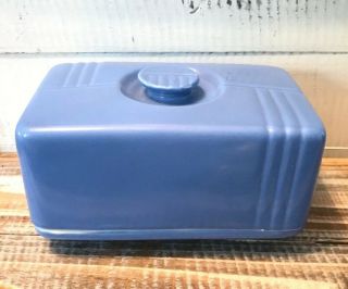 Vintage Westinghouse By Hall China 1 Pound Butter Refrigerator Dish Blue Mcm