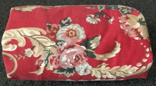 Vintage Ralph Lauren Danielle Marseille Full Bed Fitted Sheet Red Gold Floral