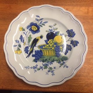 Vintage English Copeland Spode 10 1/2 " Dinner Plate Blue Bird