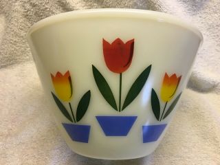 Vintage Fire King Tulip 2 Quart Mixing Bowl