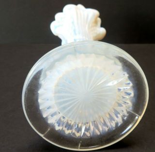 Vintage Opaline white Carnival glass vase 11 1/2 