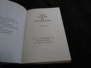 The Power of Awareness Neville Goddard 1957 Fifth Printing 3