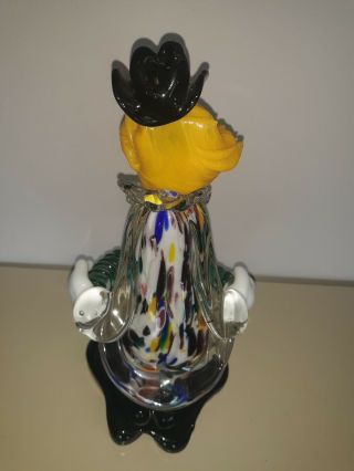 Vintage Murano Hand Blown Glass Clown With Accordion 9 