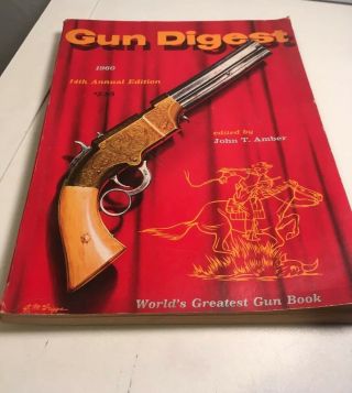 Gun Digest 14th Annual Edition Paper Back John T Amber 1960 Vintage