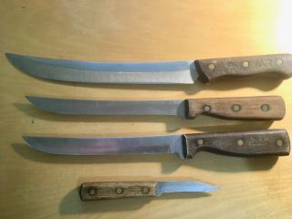 2 Vintage Chicago Cutlery Knives 8 " & 10 " Blades - Plus 2 Bonus Knives - 4 Total