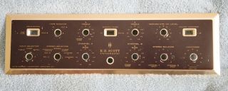 H H Scott Lk 72 Amplifier Face Plate - Dark Brown